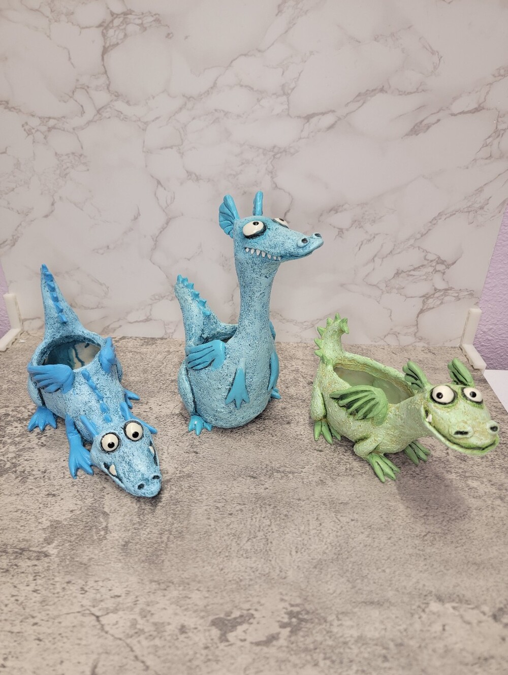 Drake The Teal Dragon Planter - Picture 12 of 12